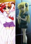  fate_testarossa mahou_shoujo_lyrical_nanoha mahou_shoujo_lyrical_nanoha_the_movie_1st okuda_yasuhiro takamachi_nanoha thigh-highs 