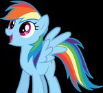  blue_fur cutie_mark drunktiki_(artist) equine feathered_wings feathers female feral friendship_is_magic fur hair happy horse mammal multicolored_hair my_little_pony pegasus pony rainbow_dash_(mlp) rainbow_hair solo wings 