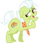  2014 90sigma absurd_res alpha_channel amber_eyes cutie_mark earth_pony equine female feral friendship_is_magic fur granny_smith_(mlp) green_fur hair hi_res horse mammal my_little_pony pony scarf simple_background smile solo transparent_background white_hair 