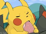 2016 ambiguous_gender animated duo erection excadrill faceless_male fellatio insomniacovrlrd male male/ambiguous nintendo oral penis pikachu pok&eacute;mon sex tapering_penis tongue video_games 