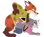  &lt;3 2016 all_fours anthro balls bottomless canine clenched_teeth clothed clothing cum cum_inside disney doggystyle dripping drooling duo erection female fox from_behind_position gloves_(marking) jaynatorburudragon judy_hopps lagomorph male mammal markings nick_wilde orgasm pants_down partially_clothed penetration penis purple_eyes rabbit red_eyes saliva sex simple_background socks_(marking) teeth tongue tongue_out vaginal vaginal_penetration zootopia 