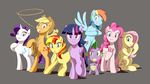  2016 applejack_(mlp) deannart dragon equestria_girls equine female fluttershy_(mlp) friendship_is_magic grey_background group hi_res horn horse lasso looking_at_viewer mammal my_little_pony pegasus pinkie_pie_(mlp) pony rainbow_dash_(mlp) rarity_(mlp) rope simple_background spike_(mlp) sunset_shimmer_(eg) twilight_sparkle_(mlp) unicorn winged_unicorn wings 