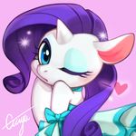  &lt;3 2015 blue_eyes ciciya equine eyeshadow female feral friendship_is_magic hair horn looking_at_viewer makeup mammal my_little_pony one_eye_closed purple_hair rarity_(mlp) simple_background solo unicorn 