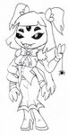  anthro arachnid arthropod bluewolfavenger clothed clothing female hi_res invalid_tag monochrome muffet solo spider undertale video_games 
