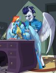  anthro anthrofied breasts equine eyewear female friendship_is_magic grin hi_res horse male male/female mammal my_little_pony open_mouth pegasus pony rainbow_dash_(mlp) sex siberwar soarin_(mlp) tongue tongue_out wings wonderbolts_(mlp) 
