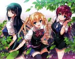  grisaia_no_kajitsu matsushima_michiru sakaki_yumiko seifuku suou_amane thighhighs tomose_shunsaku 