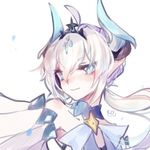  blue_eyes elsword female loli luciela_r._sourcream noblesse_(elsword) solo white_background white_hair 