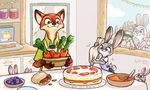  benjamin_clawhauser berry bonnie_hopps buckteeth cake carrot cheetah cute disney family father feline food fruit fur grey_fur hat heartwarming judy_hopps lagomorph mammal mother nick_wilde orange_fur parent rabbit sibling smily0347yo stu_hopps teeth vegetable zootopia 