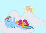  2016 age_difference being_watched blue_fur blush cloud cutie_mark duo_focus equine eyes_closed fluttershy_(mlp) friendship_is_magic fur grin group hair magic mammal multicolored_hair multicolored_tail my_little_pony oral orange_fur pegasus pink_hair purple_hair pussy_juice rainbow_dash_(mlp) rainbow_hair rainbow_tail scootaloo_(mlp) suggestive underhoof wing_boner wings yellow_fur 