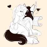  &lt;3 annoyed cutie_mark duo equine evehly female fluttershy_(mlp) friendship_is_magic horn lying male mammal monochrome my_little_pony pegasus scroll sketch unicorn wings 