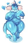  &lt;3 2019 anthro areola belly big_breasts black_nose blue_eyes blush breast_grab breast_squish breasts deep_navel disembodied_hand ear_frills eeveelution female frill front_view hand_on_breast head_frill huge_breasts lizardbat_(artist) neck_frill nintendo nipples nude open_mouth paws pok&eacute;mon pok&eacute;mon_(species) puffy_areola pussy shiny slightly_chubby smile solo_focus standing thick_thighs vaporeon video_games wide_hips 