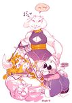  animated_skeleton asgore_dreemurr bone breasts caprine cleavage clothed clothing dialogue domination goat leash mammal sans_(undertale) skeleton sniggy_stardust toriel undead undertale video_games 