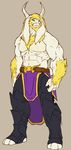  asgore_dreemurr clothed clothing mal_ek muscular solo topless undertale video_games 