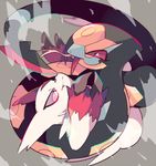  depth_of_field fang fangs forked_tongue gen_3_pokemon long_tongue no_humans pokemon pokemon_(creature) seviper takashino_(noni-nani) tongue tongue_out zangoose 