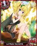  arabian_clothes artist_request bishop_(chess) blonde_hair blue_eyes card_(medium) character_name chess_piece demon_wings drill_hair fiery_wings finger_in_mouth flower hair_flower hair_ornament high_school_dxd official_art ravel_phenex solo trading_card twintails underwear wings 