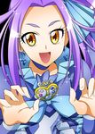  :d bad_id bad_pixiv_id bangs black_background blue_choker blue_skirt brooch choker cure_beat earrings frills heart heart_earrings jewelry kurokawa_eren long_hair looking_at_viewer magical_girl ninomae open_mouth parted_bangs precure purple_hair seiren_(suite_precure) side_ponytail skirt smile solo sparkle suite_precure upper_body wrist_cuffs yellow_eyes 