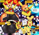  big_butt butt cleft_tail clothed clothing cosplay_pikachu female fur hi_res male mask nintendo nobody147 open_mouth pikachu pikachu_libre pok&eacute;mon pok&eacute;mon_(species) pussy thick_thighs video_games 