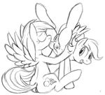  2013 anus breast_suck breasts cutie_mark duo equine eyes_closed female female/female feral friendship_is_magic looking_back mammal monochrome my_little_pony nipples open_mouth oral pegasus pussy rainbow_dash_(mlp) scootaloo_(mlp) simple_background sitting sketch sucking teats tg-0 white_background wings 