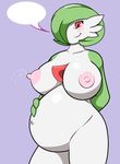  anthro big_breasts breasts female gardevoir green_hair hair human humanoid interspecies lil_scooter56 mammal milk nintendo nipples pok&eacute;mon pok&eacute;philia pregnant red_eyes video_games white_skin 