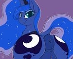  2016 anatomically_correct anatomically_correct_pussy animal_genitalia animal_pussy anus big_butt butt cutie_mark dock equine equine_pussy female friendship_is_magic hair horn long_hair looking_at_viewer mammal meggchan my_little_pony princess_luna_(mlp) purple_background pussy simple_background smile solo unicorn 