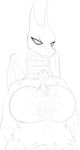  anthro big_breasts breasts choker clothing dotkwa dragon female greyscale human looking_down macro male mammal monochrome reptile scalie simple_background spike_(disambiguation) white_background wings 