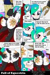  2016 anal anal_penetration anthro anthrofied blush breasts broken_horn buttplug cervine clothing collar comic cutie_mark dialogue elbow_gloves english_text fall_of_equestria female friendship_is_magic gloves leash legwear mammal my_little_pony nude penetration ponkpank princess_celestia_(mlp) pussy reindeer rubber sex_toy slave stockings tail_wrap text wraps 
