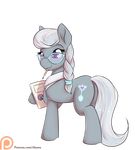  2016 aged_up alasou alpha_channel braided_hair cutie_mark earth_pony equine eyelashes eyewear female feral friendship_is_magic glasses grey_hair hair hi_res horse long_hair mammal mouth_hold multicolored_hair my_little_pony patreon pen pony purple_eyes silver_spoon_(mlp) simple_background solo transparent_background two_tone_hair 