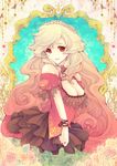  blonde_hair copyright_request dress highres long_hair red_eyes robosuke solo 