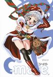  christmas cleavage doudai_shouji tagme thigh-highs 