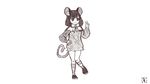  animal_ears daniel_(strawberryenema) highres monochrome monster_girl mouse_ears mouse_girl mouse_tail sakura_clicker solo tail tori_(sakura_clicker) 