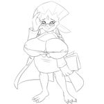  2016 anthro areola big_breasts breasts cleavage clothed clothing eyewear female glasses huge_breasts nintendo pok&eacute;mon ravnic solo video_games weavile 