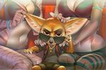  2016 anthro bra breasts canine cleavage clothed clothing disney eyewear female fennec finnick fox jewelry looking_at_viewer male mammal miles_df necklace size_difference smile sunglasses underwear zootopia 