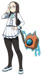  accio eyebrows gen_4_pokemon glasses hair_ornament hairclip long_hair mary_janes original pantyhose pokemon pokemon_(creature) rotom shoes skirt skirt_lift solo thick_eyebrows uniform 