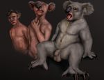  feral hairless koala male mammal marsupial nude penis splice_(artist) transformation 