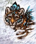  2019 amber_eyes digital_media_(artwork) felid feral flashw fur mammal orange_fur pantherine solo tiger whiskers 