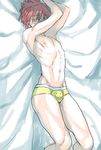  1boy akabane_karma ansatsu_kyoushitsu bed male_focus muscle nipples red_hair solo topless underwear 
