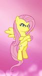  crossed_arms cutie_mark equine feathers female feral fluttershy_(mlp) friendship_is_magic hair horse long_hair looking_at_viewer mammal my_little_pony pegasus pink_hair pony solo wings 
