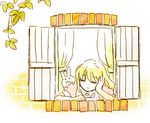  1girl apron blonde_hair dress eyes_closed leaves lilith_aileron long_hair rabbit tales_of_(series) tales_of_destiny 