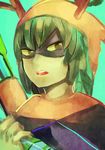  adventure_time antlers domino_mask dryad green_eyes green_skin horns huntress_wizard leaf mask plant_girl 