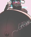  belly big_belly female fur mammal mephitid pregnant selfie simple_background sketch skunk solo stomach_noises vore winter_nacht 