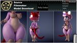  3d_(artwork) anthro breasts butt cat digital_media_(artwork) endless_(artist) feline female hi_res mammal polly_esther pussy samurai_pizza_cats source_filmmaker 