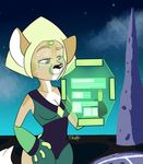  breasts canine cleavage clothed clothing female fennec fox gem mammal peridot_(steven_universe) shempu steven_universe 