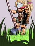  armor female grass hammer league_of_legends poppy_(lol) solo tools video_games yordle 