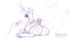  2016 anus butt controller cutie_mark equine female feral friendship_is_magic game_controller horn magic mammal my_little_pony playing ponytail princess_luna_(mlp) pussy sketch solo weasselk wide_hips winged_unicorn wings 
