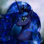  2016 animated blue_eyes blue_fur blue_hair crown equine equum_amici female feral friendship_is_magic fur hair horn jewelry looking_at_viewer mammal mellow-iris my_little_pony portrait princess_luna_(mlp) simple_background smile solo winged_unicorn wings 