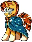  2016 alpha_channel cloak clothing equine eyewear glasses gray-day hi_res horn male mammal my_little_pony simple_background solo sunburst_(mlp) transparent_background unicorn 