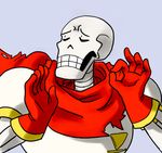  5_fingers animated_skeleton bone clothing eyes_closed gloves grey_background humor just_right low_res male meme pacha_(the_emperor&#039;s_new_groove) papyrus_(undertale) reaction_image scarf simple_background skeleton teeth undead undertale unknown_artist video_games 