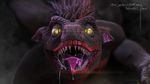  16:9 2012 3d_(artwork) ambiguous_gender black_scales claws digital_media_(artwork) digitigrade dragon dripping drooling feral front_view grin hair hi_res lizard looking_at_viewer lying mouth_shot open_mouth purple_scales rae_(character) red_scales reptile salireths saliva scales scalie sharp_teeth simple_background smile solo teeth text tongue tongue_out wallpaper wings yellow_eyes 