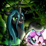  2016 absurd_res anibaruthecat changeling drooling equine female feral flurry_heart_(mlp) friendship_is_magic hair hi_res holes horn kissing licking licking_lips long_hair mammal membranous_wings multicolored_hair my_little_pony one_eye_closed open_mouth queen_chrysalis_(mlp) saliva tongue tongue_out two_tone_hair winged_unicorn wings young 