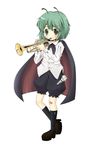  aiba_kou antennae green_hair instrument music short_hair solo touhou trumpet wriggle_nightbug 